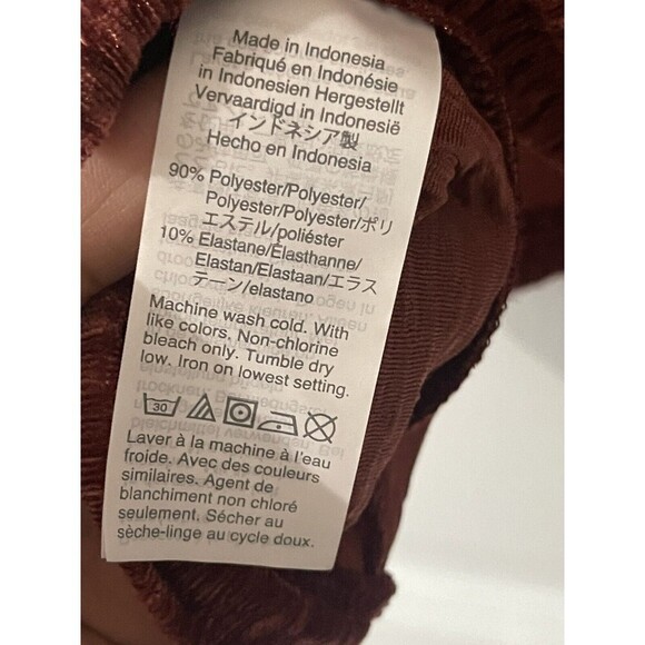 Texture&thread By madewell Women’s Small Cranberry Mauve Crushed Velvet Top - Picture 5 of 5